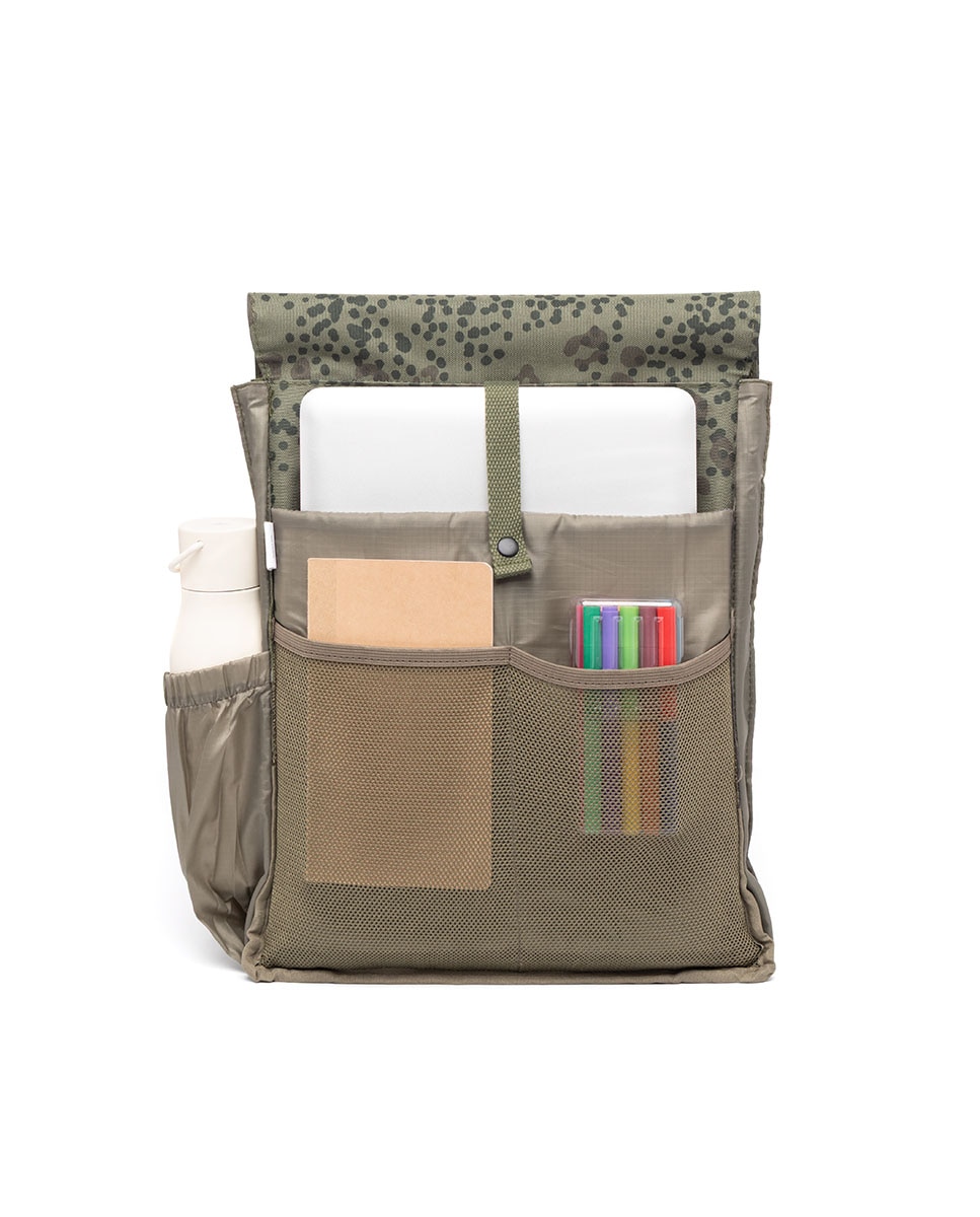 Mochila compacta unisex y funcional - Lefrik - Verde-Marrón Verde-Marrón-4