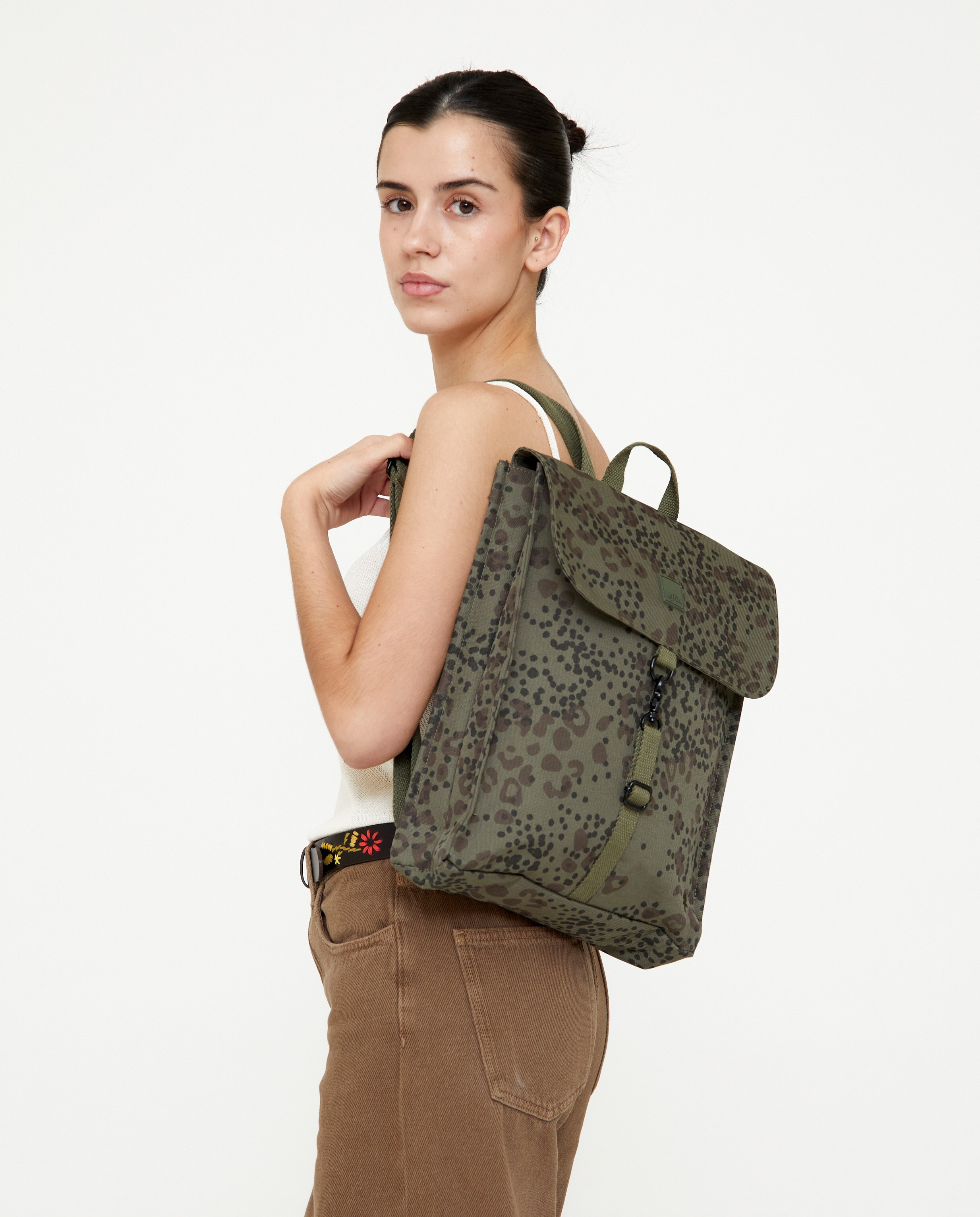 Mochila compacta unisex y funcional - Lefrik - Verde-Marrón Verde-Marrón-2