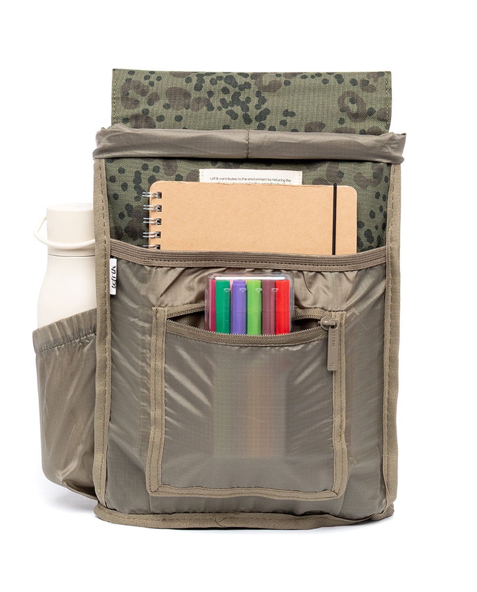 Mochila pequeña de mujer compacta y ligera - Lefrik - Verde oscuro Verde oscuro-4