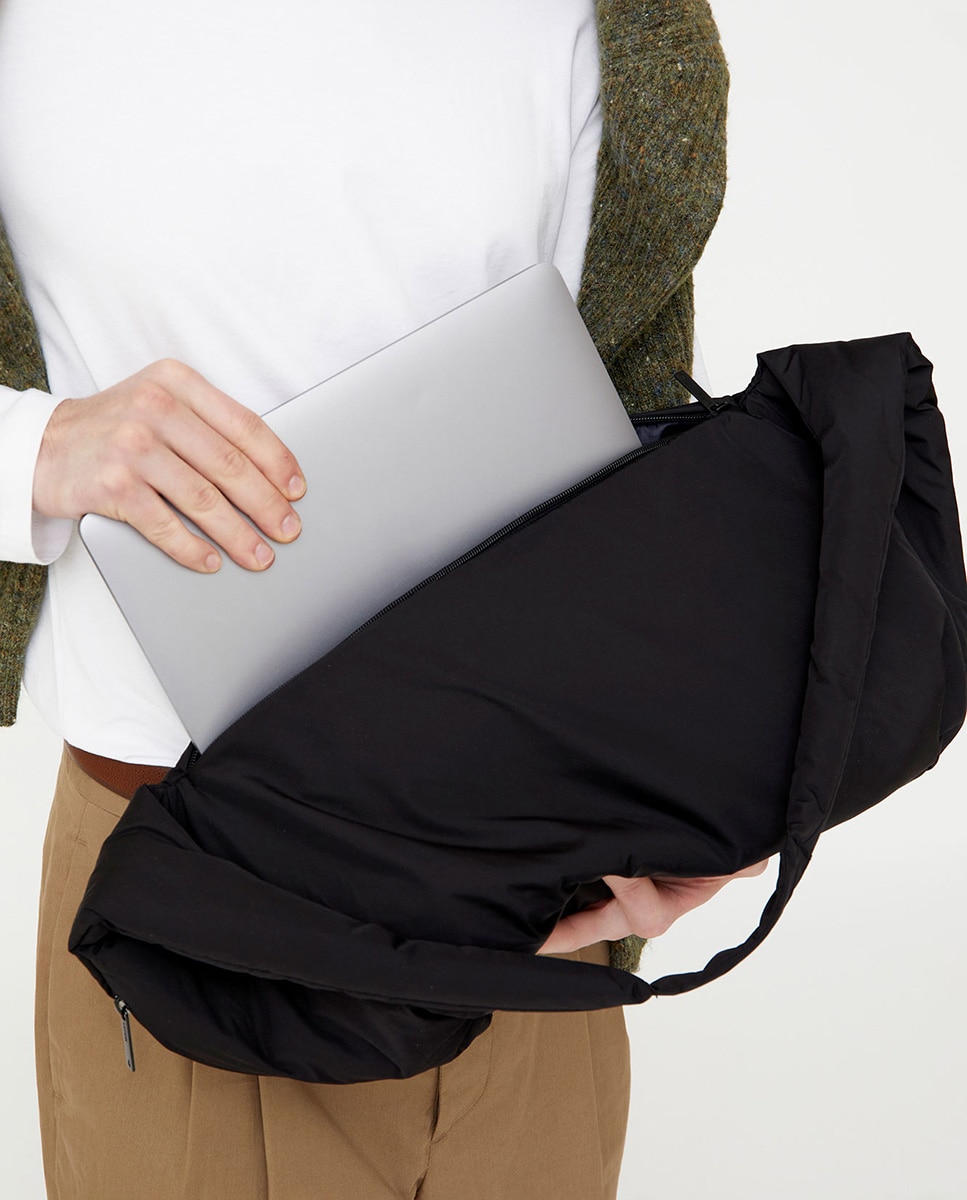 Bolso bandolera moderno y unisex gran capacidad - Lefrik - Negro Negro-3