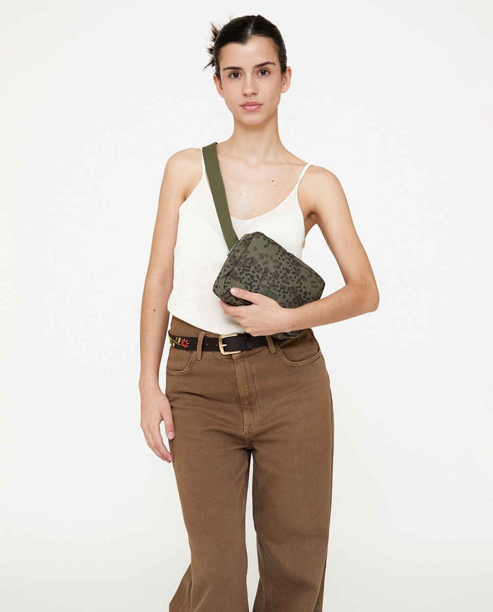 Riñonera cuadrada con bolsillos unisex - Lefrik - Verde oscuro Verde oscuro-2