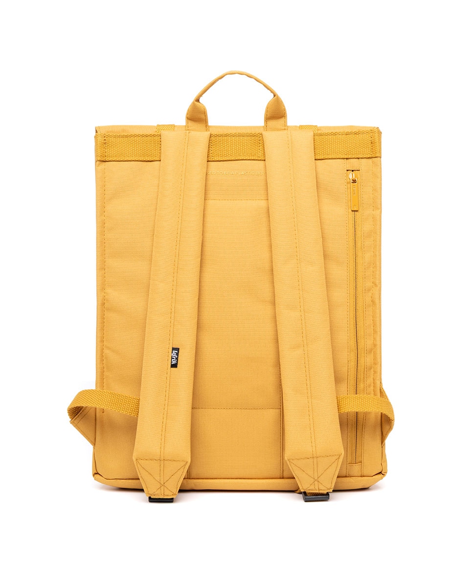 Mochila cierre doble minimalista unisex - Lefrik - Mostaza Mostaza-4
