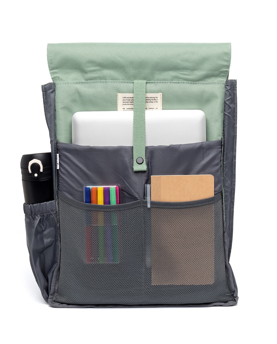Mochila cierre doble minimalista - Lefrik - Verde claro Verde claro-3