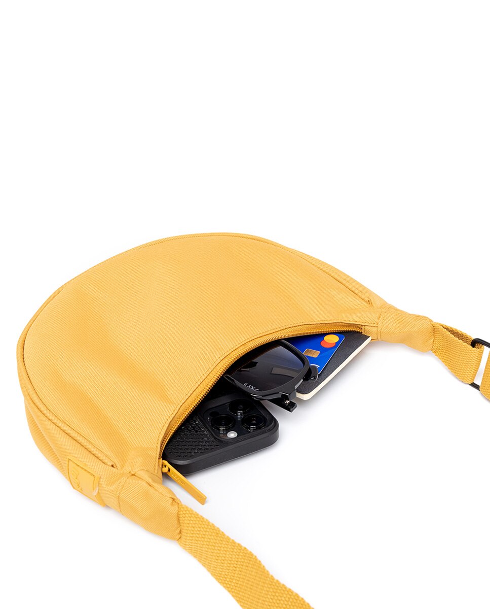Bolso mini media luna con correa ajustable - Lefrik - Mostaza Mostaza-4