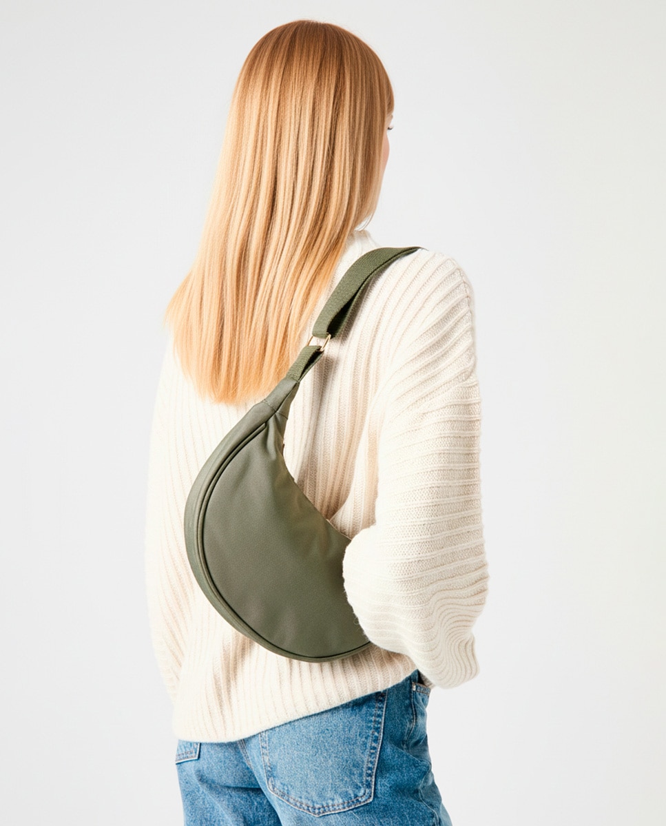 Bolso mini media luna con correa ajustable - Lefrik - Verde Oliva Verde Oliva-2