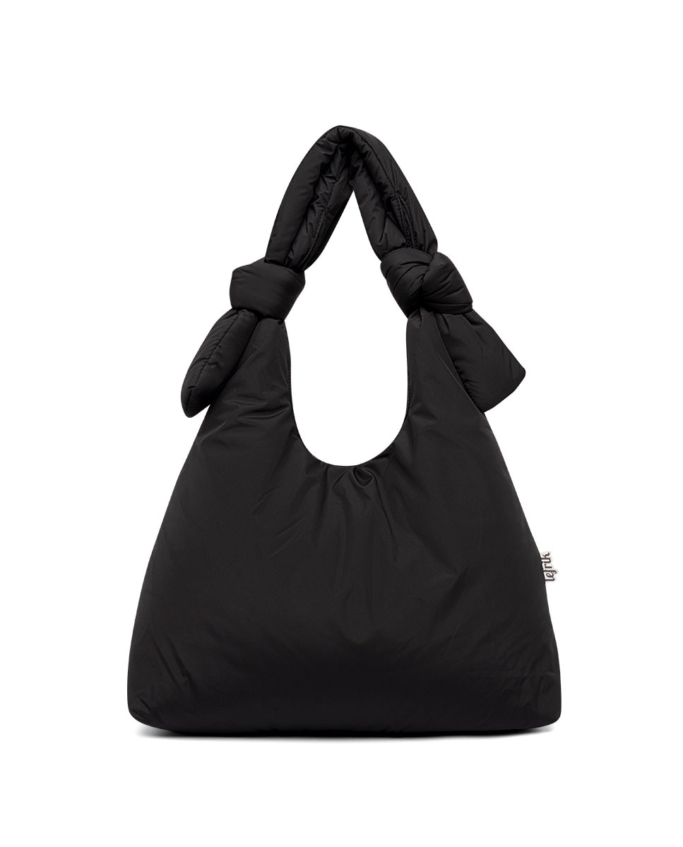 Bolso grande acolchado con cremallera de mujer - Lefrik - Negro Negro-1