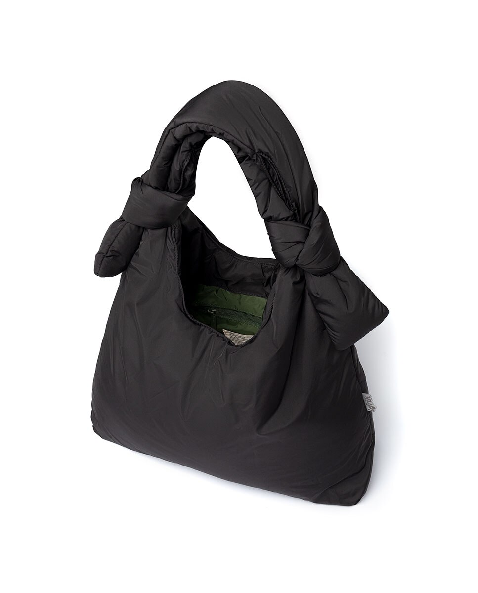 Bolso grande acolchado con cremallera de mujer - Lefrik - Negro Negro-5