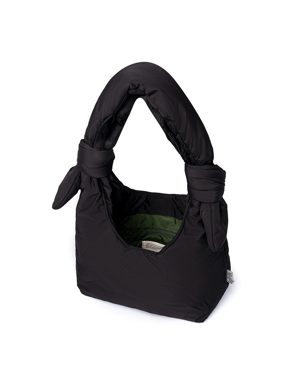 Bolso compacto acolchado con cremallera de mujer - Lefrik - Negro Negro-3