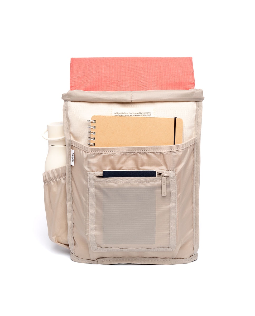 Mochila pequeña de mujer compacta y ligera - Lefrik - Rosa / Blanco Rosa / Blanco-4