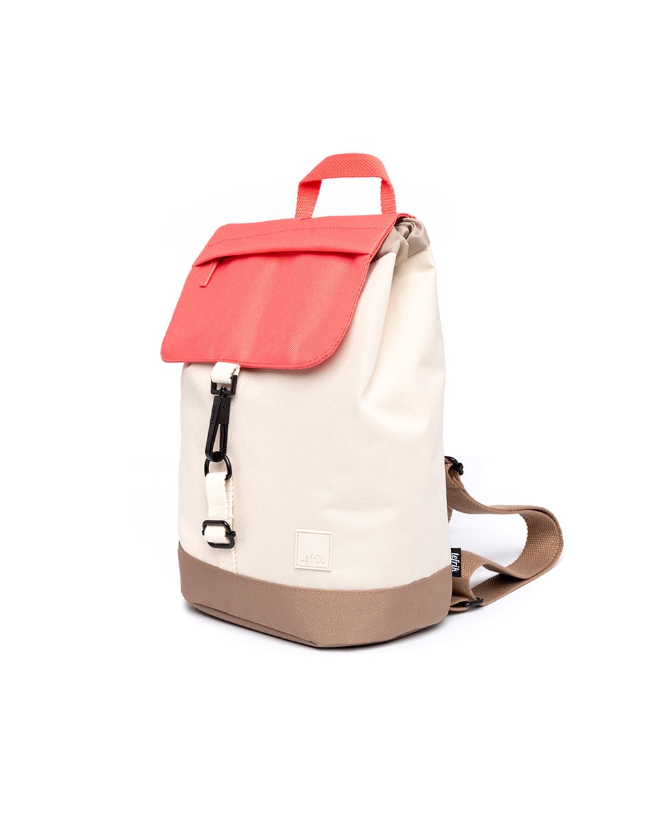 Mochila pequeña de mujer compacta y ligera - Lefrik - Rosa / Blanco Rosa / Blanco-3