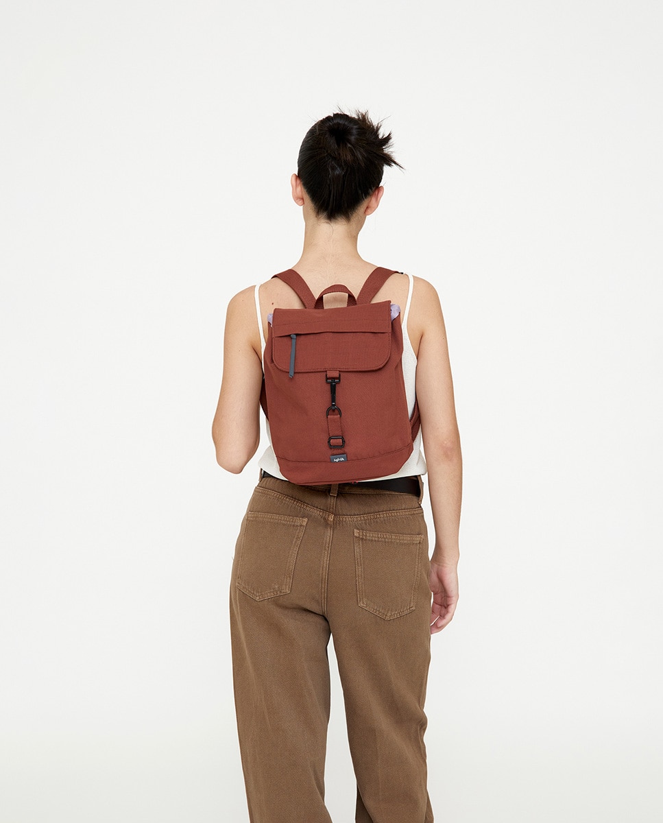 Mochila pequeña de mujer compacta y ligera - Lefrik - Bronce Bronce-2