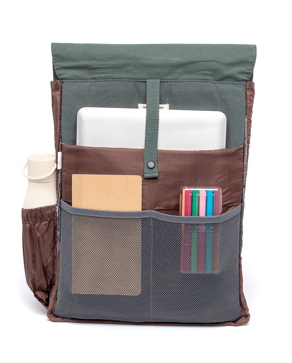 Mochila cierre doble minimalista - Lefrik - Verde azulado Verde azulado-3