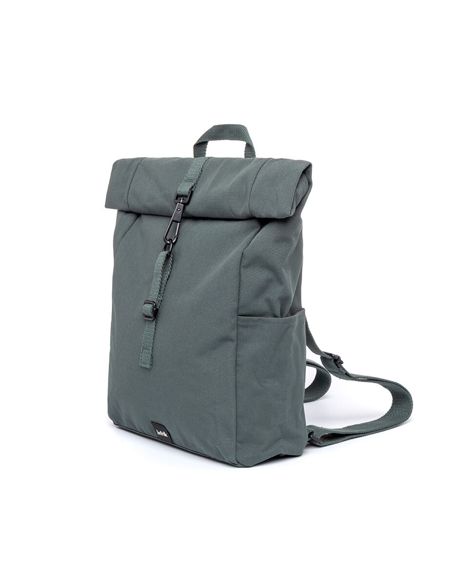 Mochila pequeña enrollable unisex con cremallera e imanes - Lefrik - Verde azulado Verde azulado-5