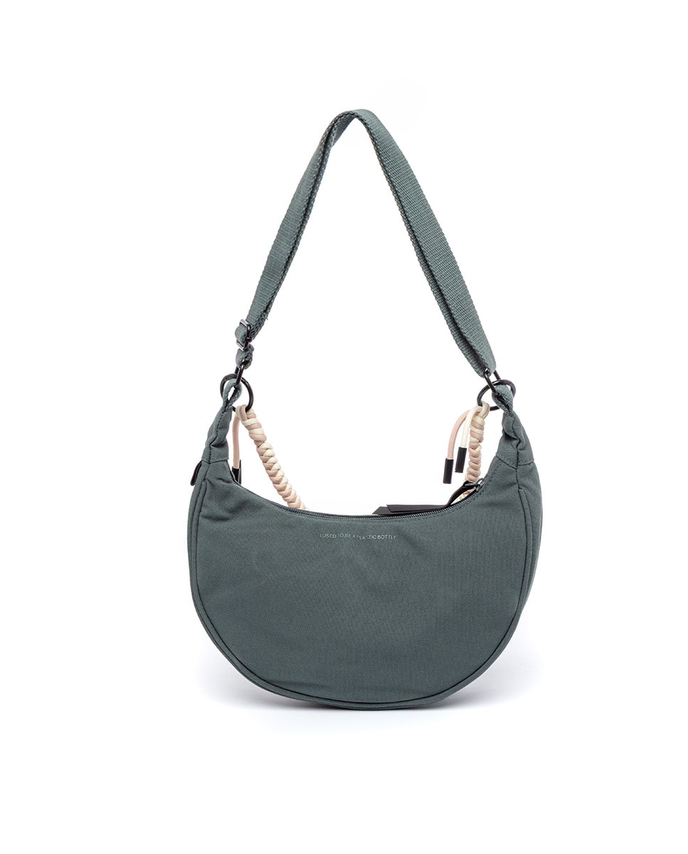 Bolso mini media luna con correa ajustable - Lefrik - Verde azulado Verde azulado-4