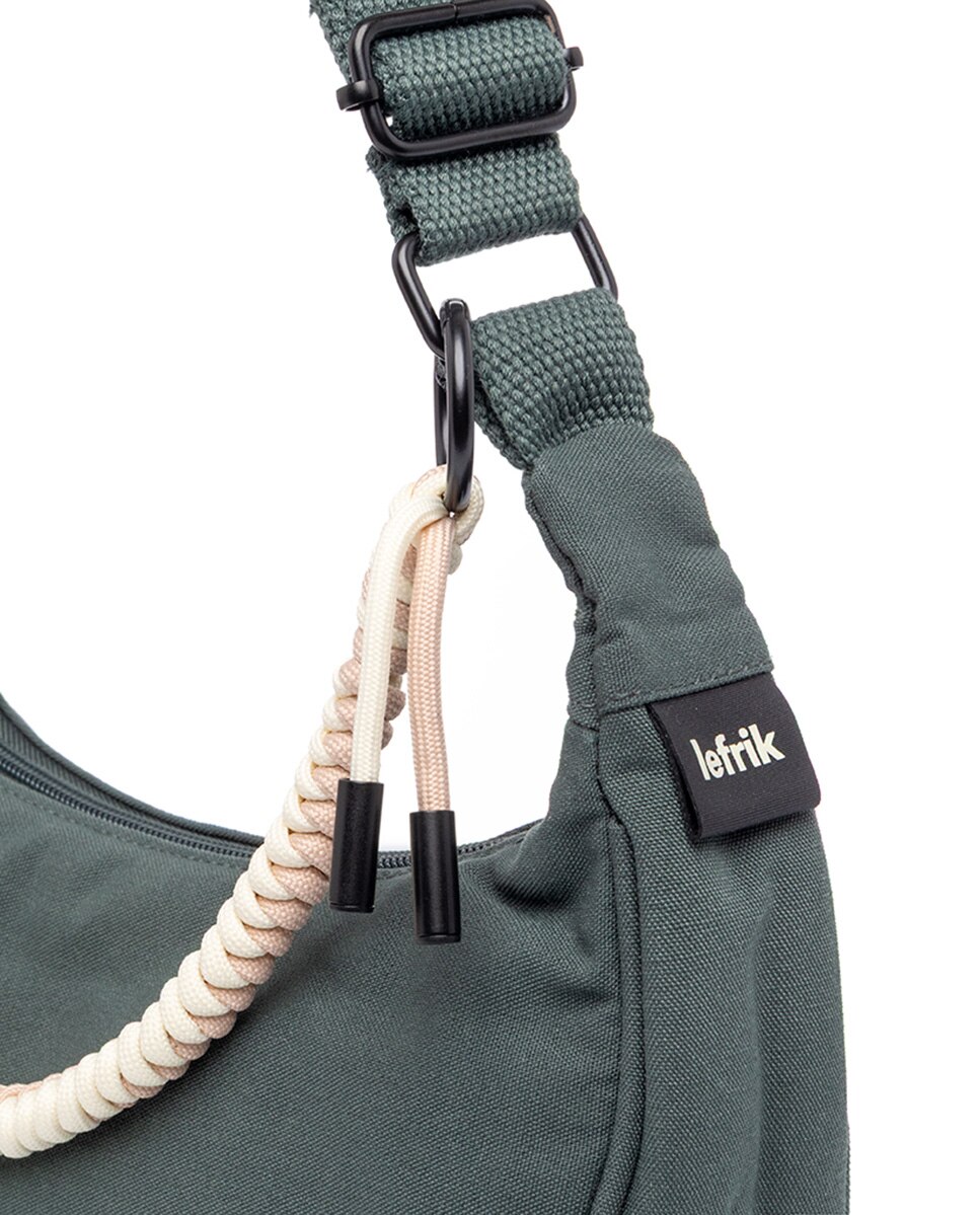 Bolso mini media luna con correa ajustable - Lefrik - Verde azulado Verde azulado-3