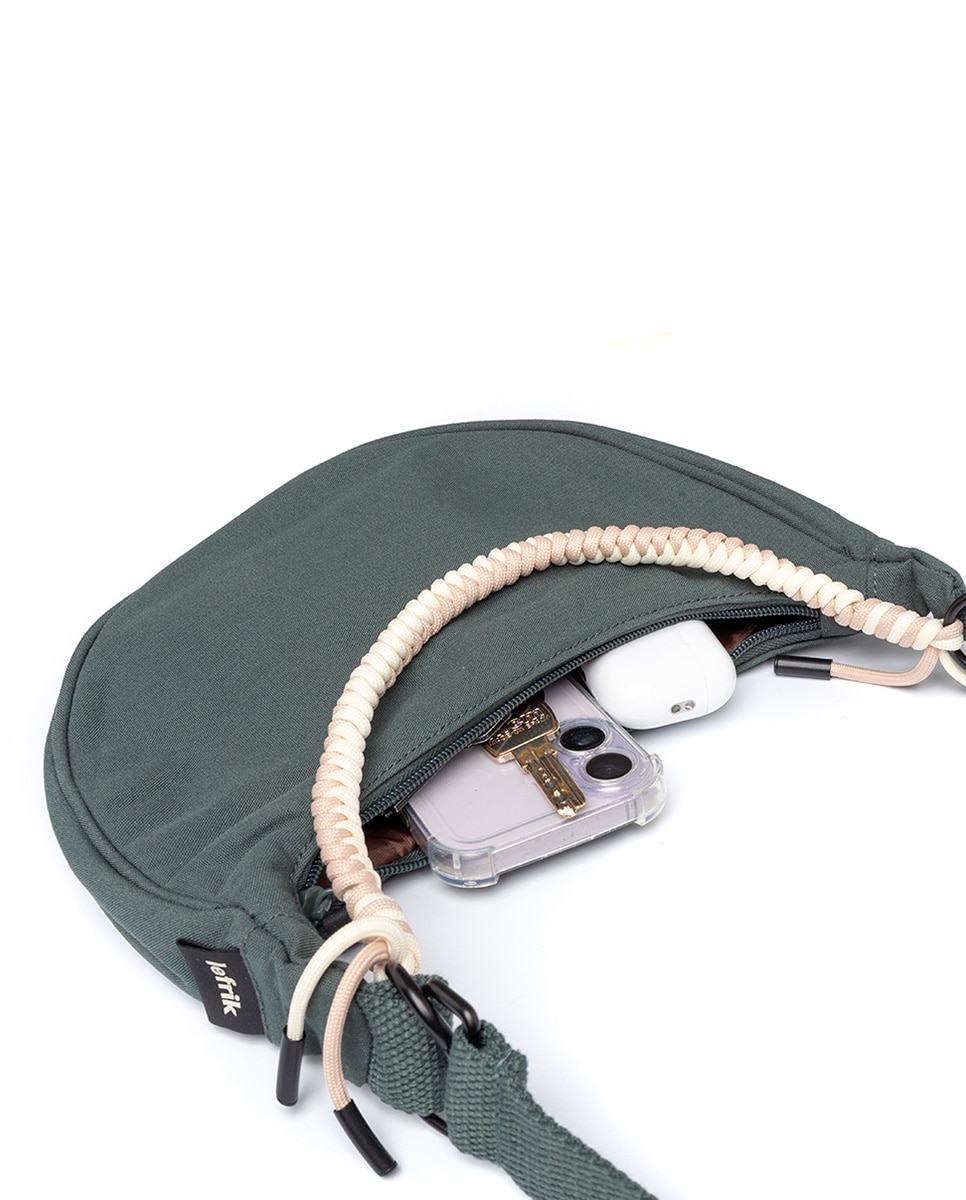 Bolso mini media luna con correa ajustable - Lefrik - Verde azulado Verde azulado-5