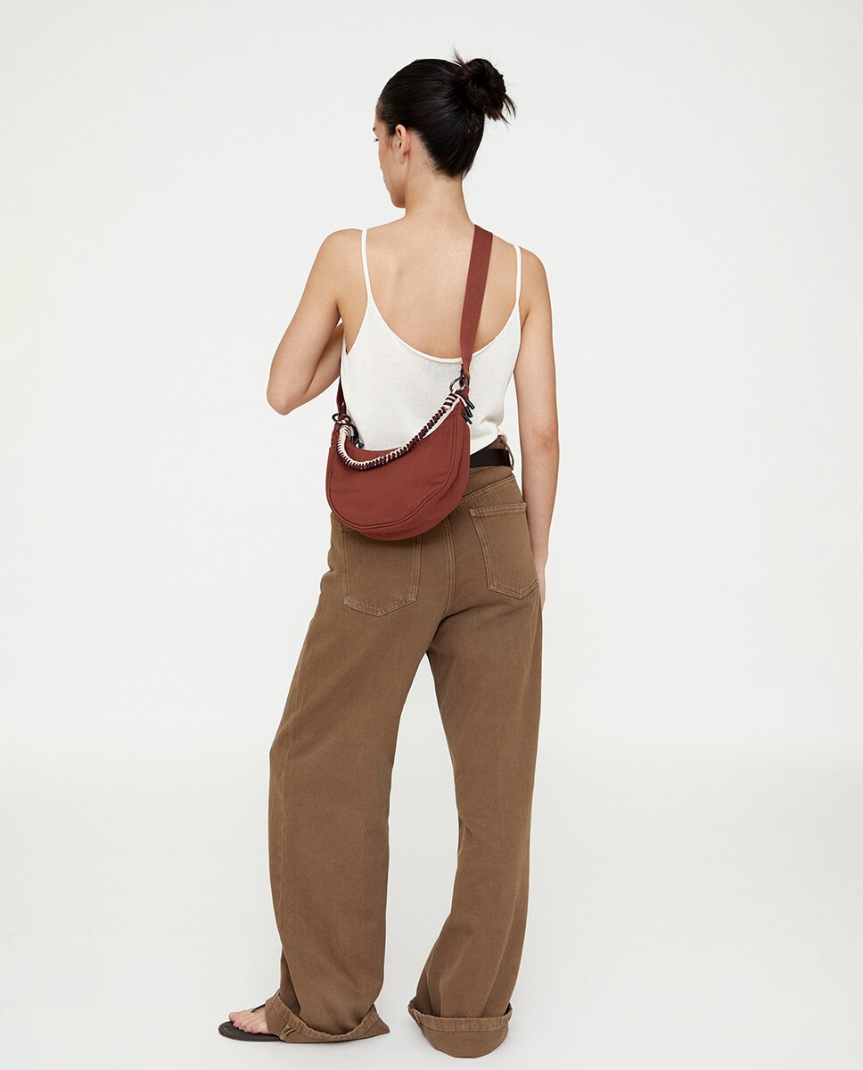 Bolso mini media luna con correa ajustable - Lefrik - Bronce Bronce-3