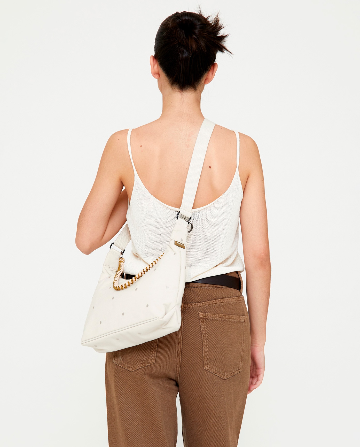 Bolso con cremallera compacto de mujer - Lefrik - Beige/Marrón Beige/Marrón-3