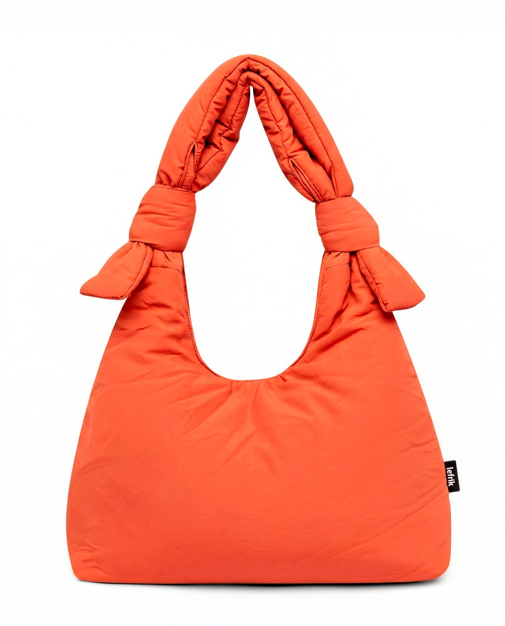 Imagen 0 de Bolso grande acolchado con cremallera de mujer Teja
