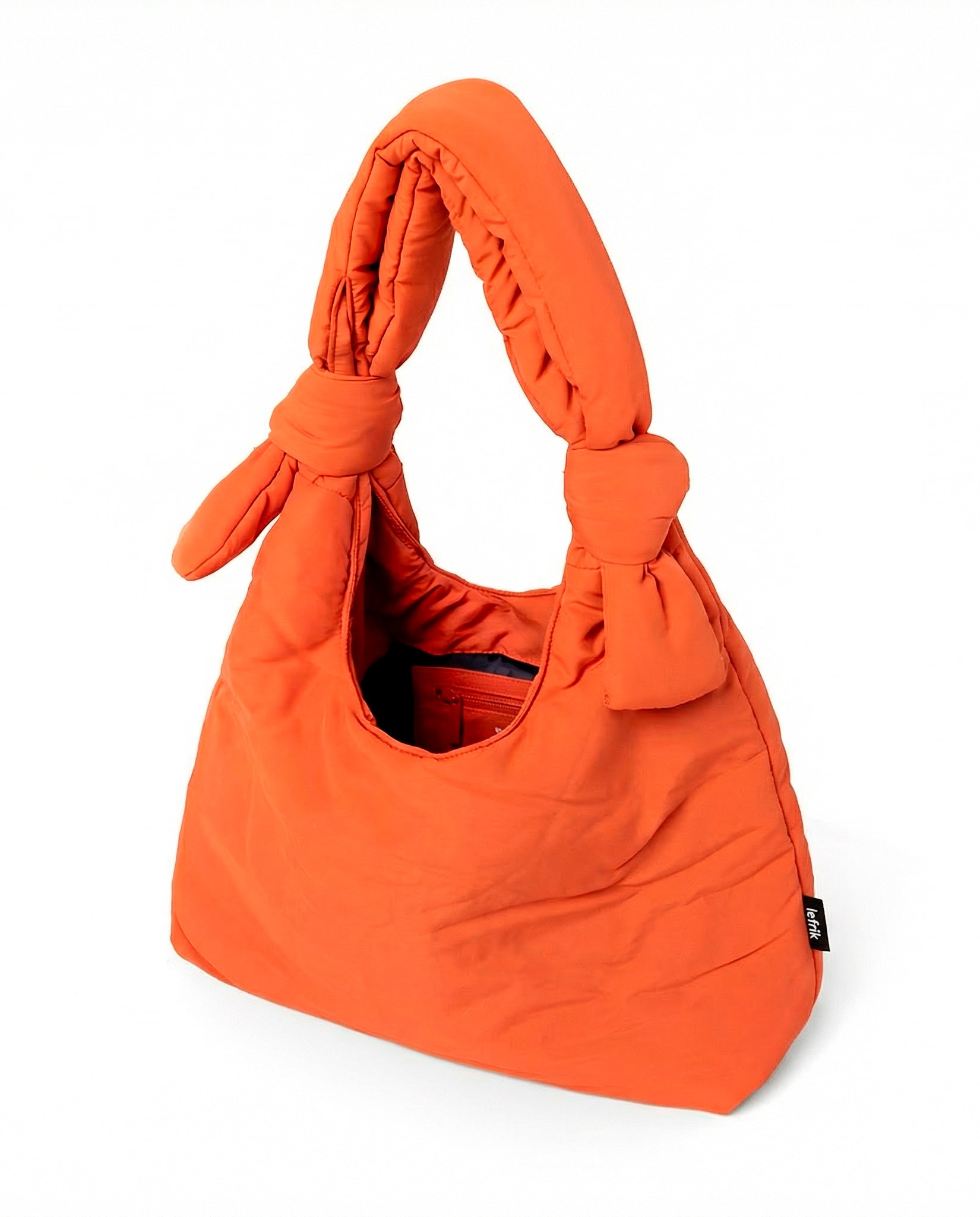 Bolso grande acolchado con cremallera de mujer - Lefrik - Teja Teja-5