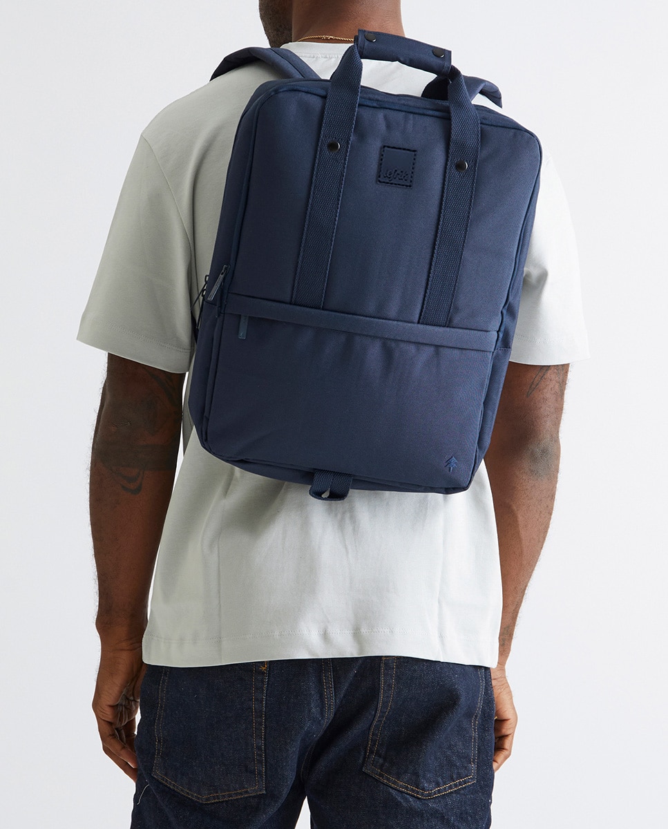 Mochila unisex urbana con dos compartimentos - Lefrik - Azul oscuro Azul oscuro-3