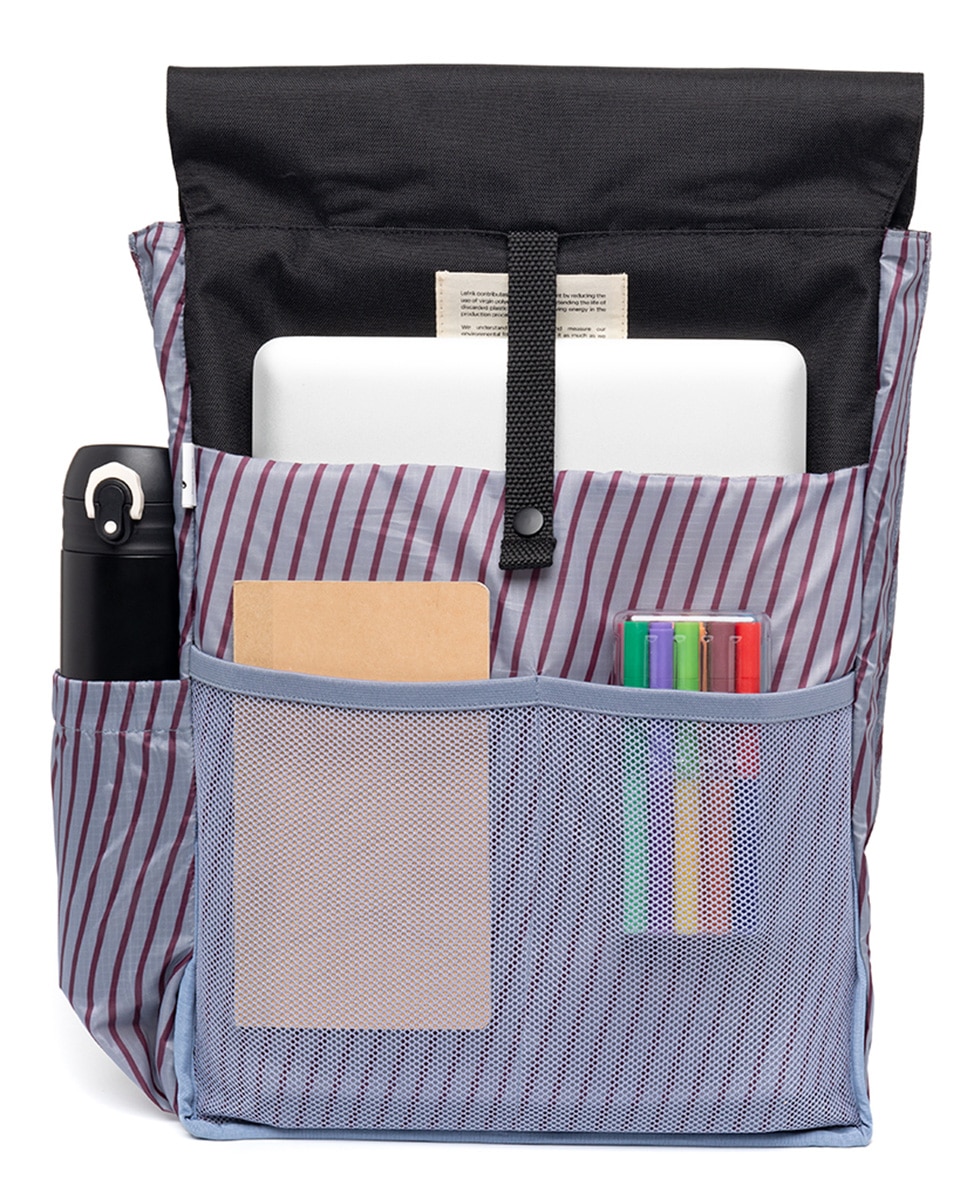 Mochila cierre doble minimalista unisex - Lefrik - Negro Negro-4
