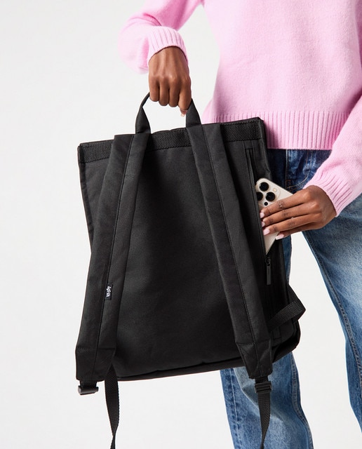 Mochila cierre doble minimalista unisex - Lefrik - Negro Negro-3