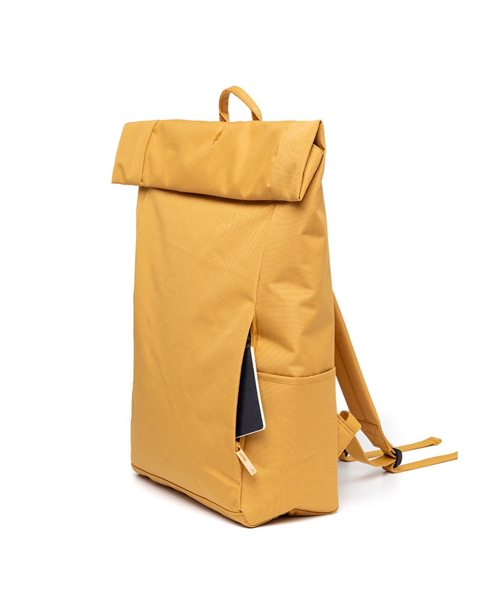 Mochila enrollable unisex con cremallera e imanes - Lefrik - Mostaza Mostaza-3
