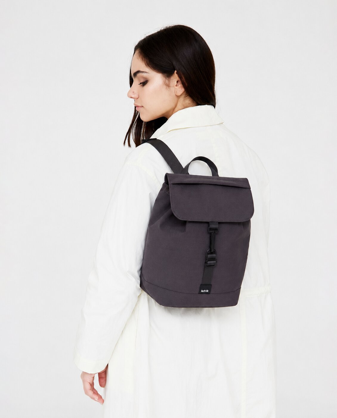 Mochila pequeña de mujer compacta y ligera - Lefrik - Antracita / Gris Antracita / Gris-2