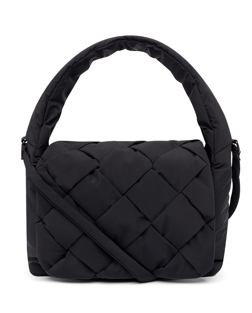 Bolso de hombro unisex acolchado con asa ajustable - Lefrik - Negro Negro-1