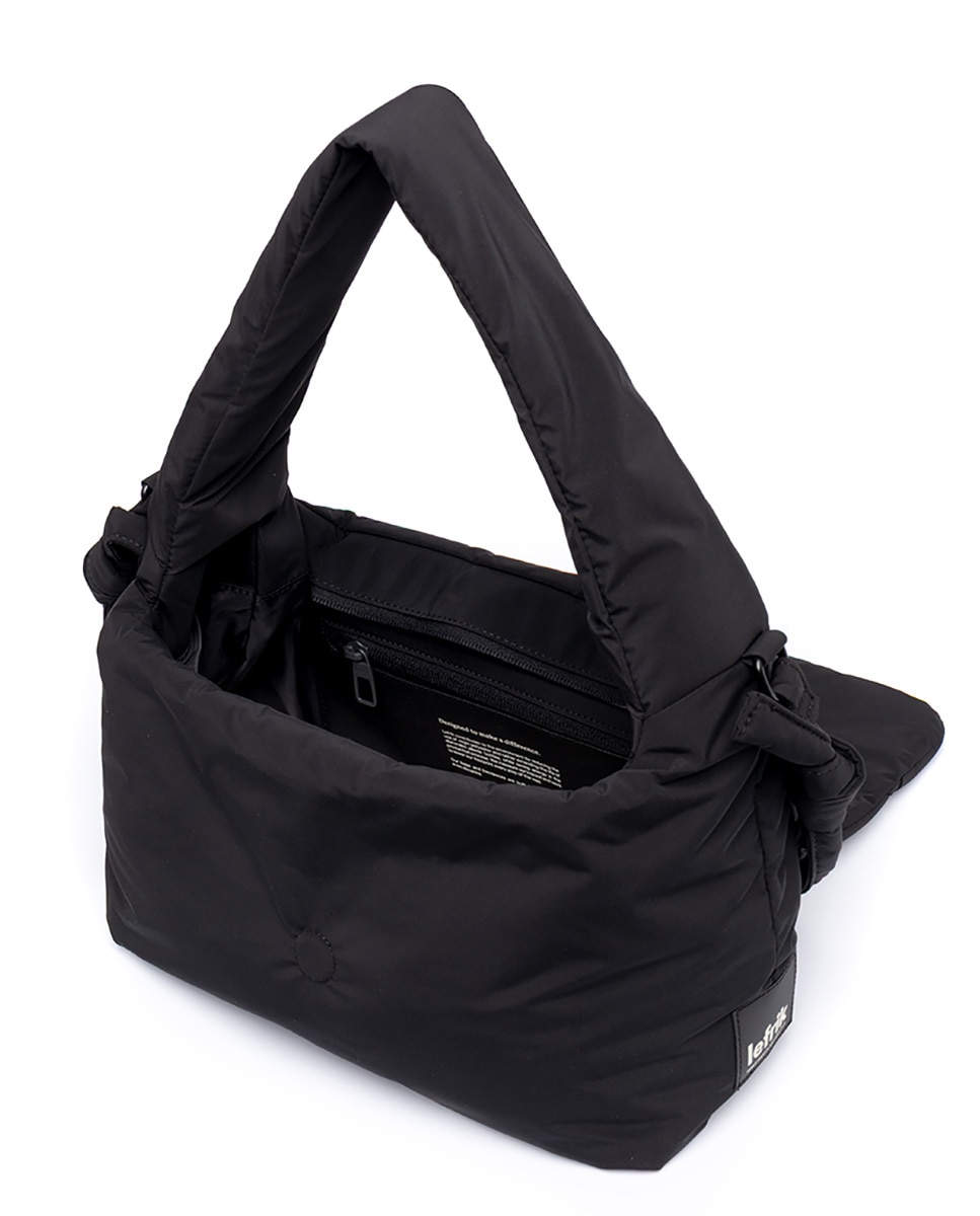 Bolso de hombro unisex acolchado con asa ajustable - Lefrik - Negro Negro-5