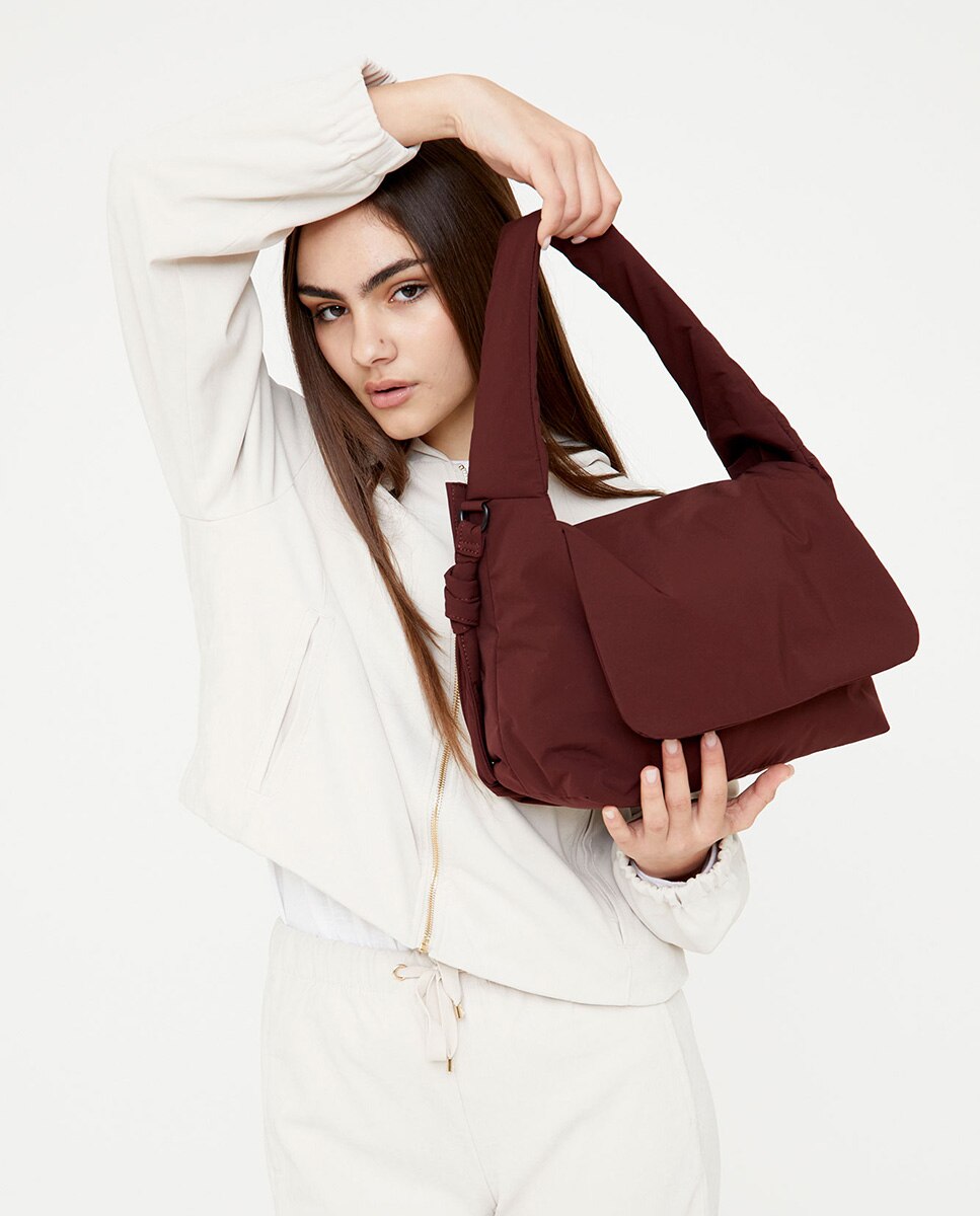 Bolso de hombro unisex acolchado con asa ajustable - Lefrik - Vino Vino-3