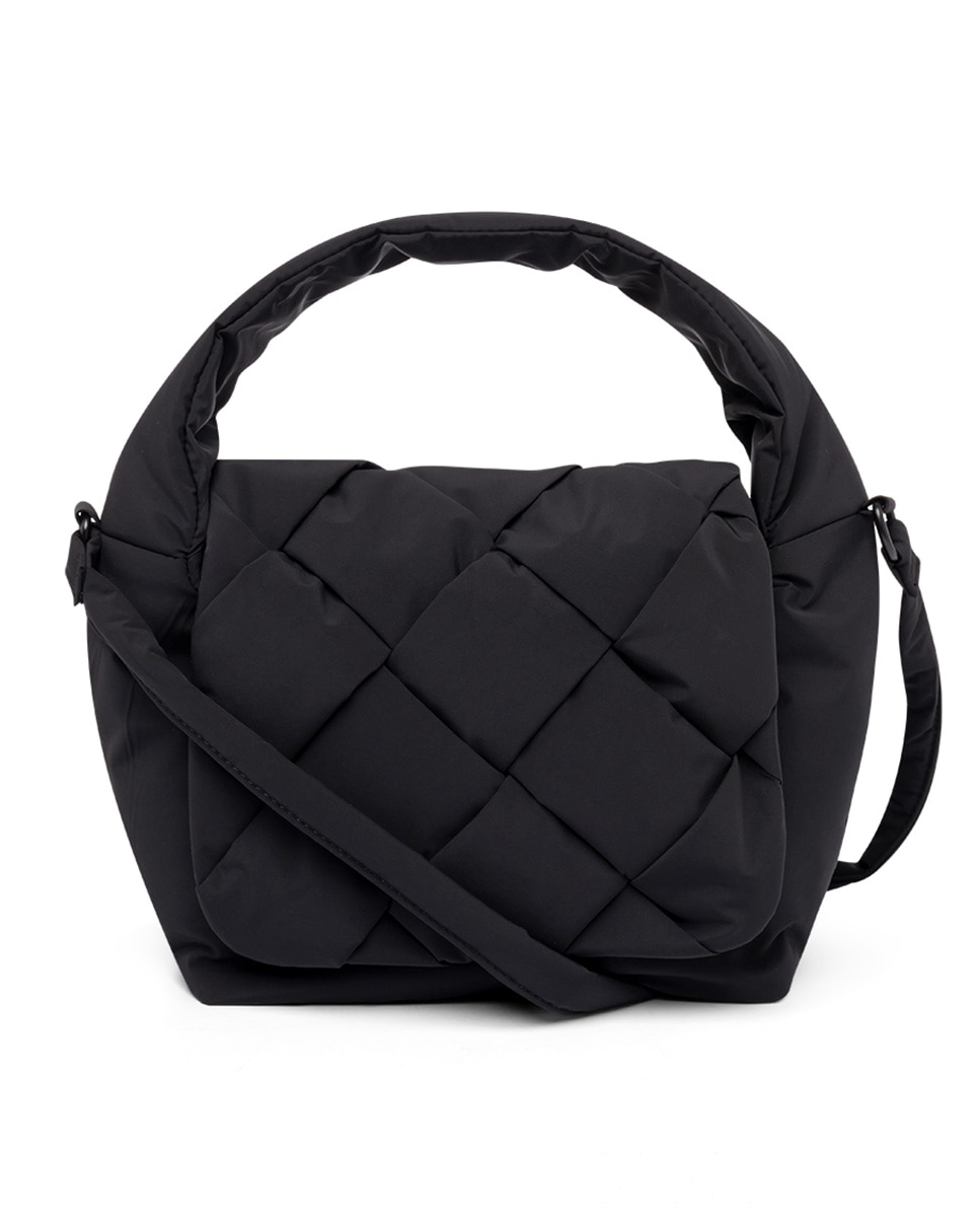 Bolso mini de hombro unisex acolchado con asa ajustable - Lefrik - Negro Negro-1