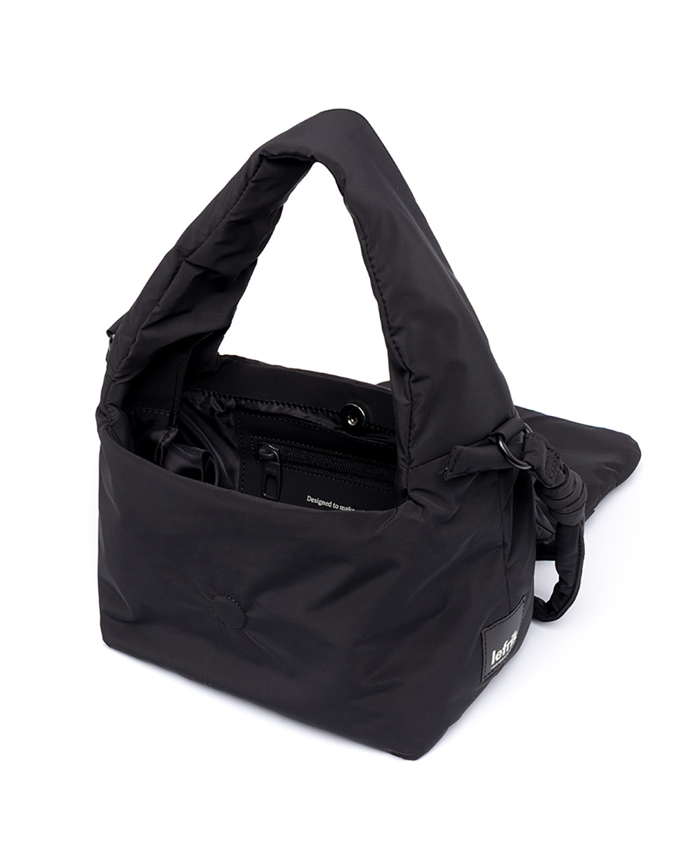 Bolso mini de hombro unisex acolchado con asa ajustable - Lefrik - Negro Negro-5