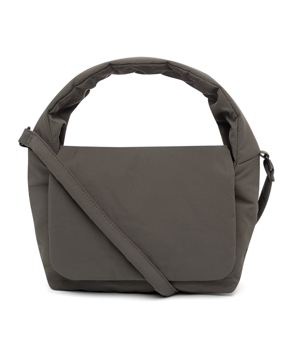 Bolso mini de hombro unisex acolchado con asa ajustable - Lefrik - Verde pardo Verde pardo-1