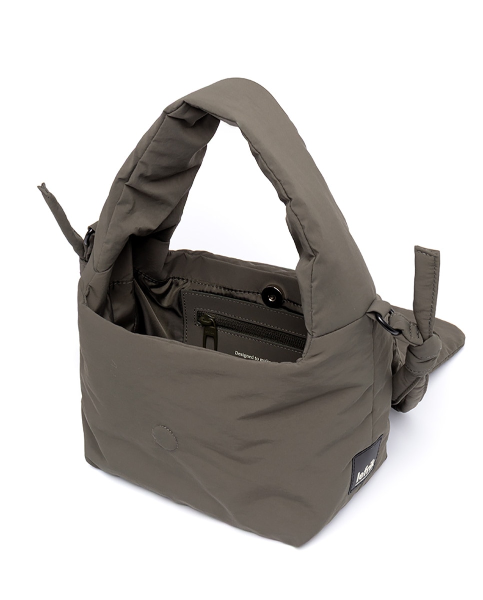 Bolso mini de hombro unisex acolchado con asa ajustable - Lefrik - Verde pardo Verde pardo-3