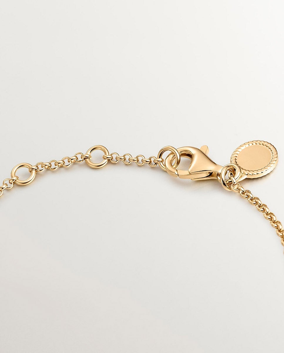 Pulsera de cadena de plata 925 bañada en oro amarillo con infinito - Aristocrazy - Dorado Dorado-7