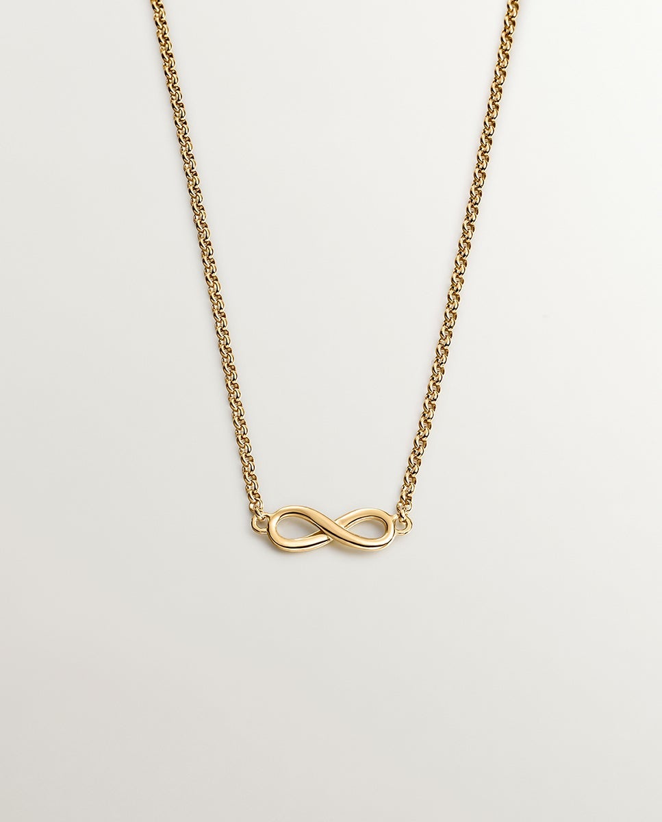 Cadena con colgante de plata 925 bañada en oro amarillo de 18k con infinito - Aristocrazy - Dorado Dorado-1