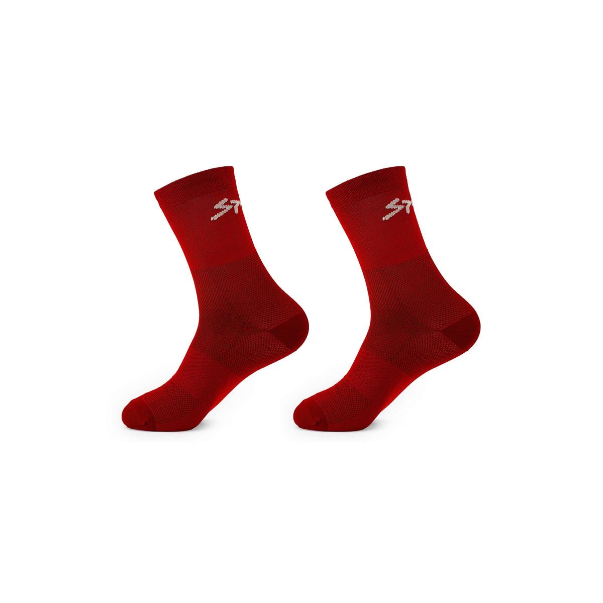 Calcetín de ciclismo unisex pack 2 unidades Anatomic medio largo Spiuk - Rojo Rojo-1