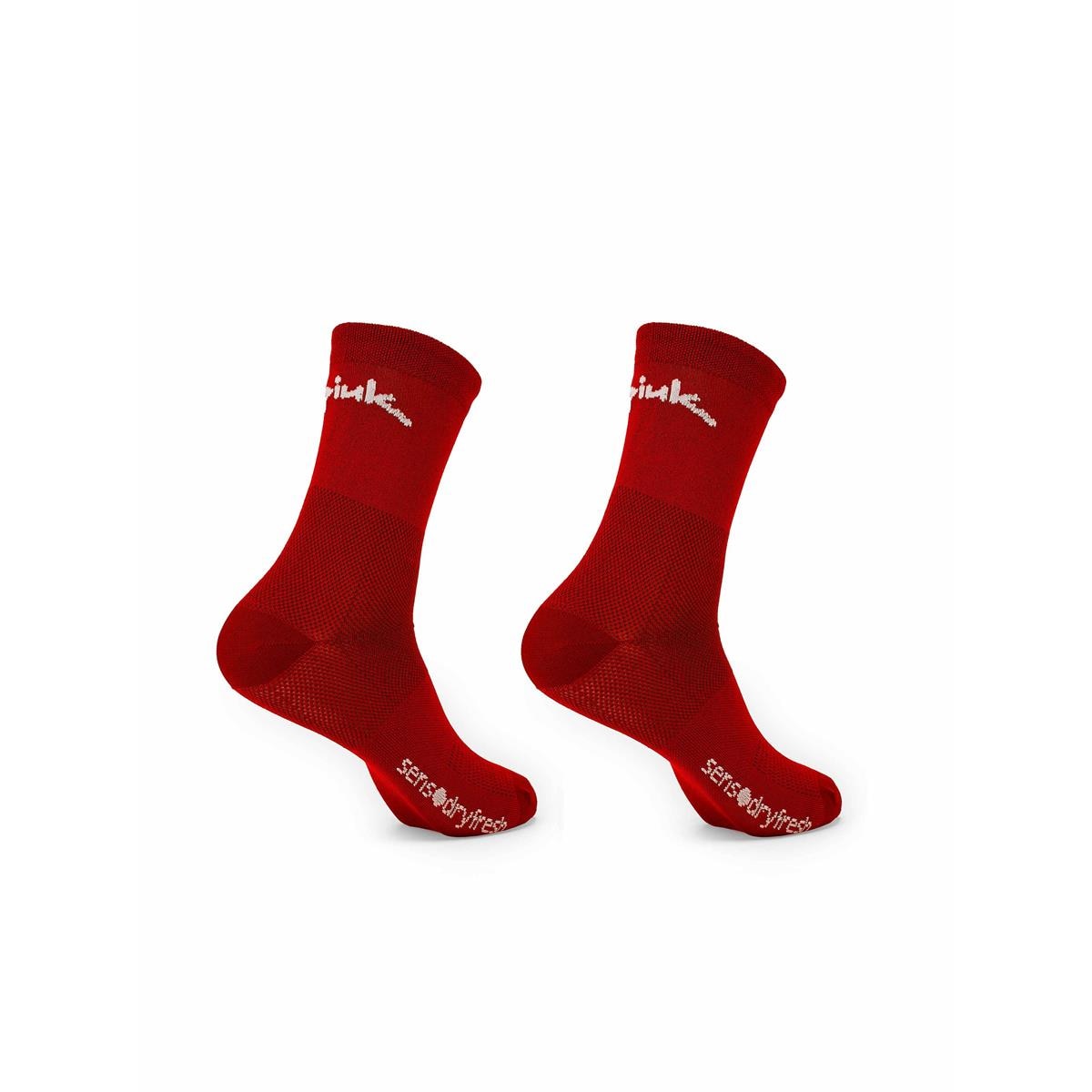 Calcetín de ciclismo unisex pack 2 unidades Anatomic medio largo Spiuk - Rojo Rojo-2