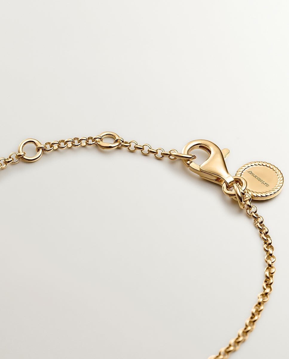 Charm artesanal de plata 925 bañada en oro amarillo de 18k con inicial j - Aristocrazy - Dorado Dorado-5
