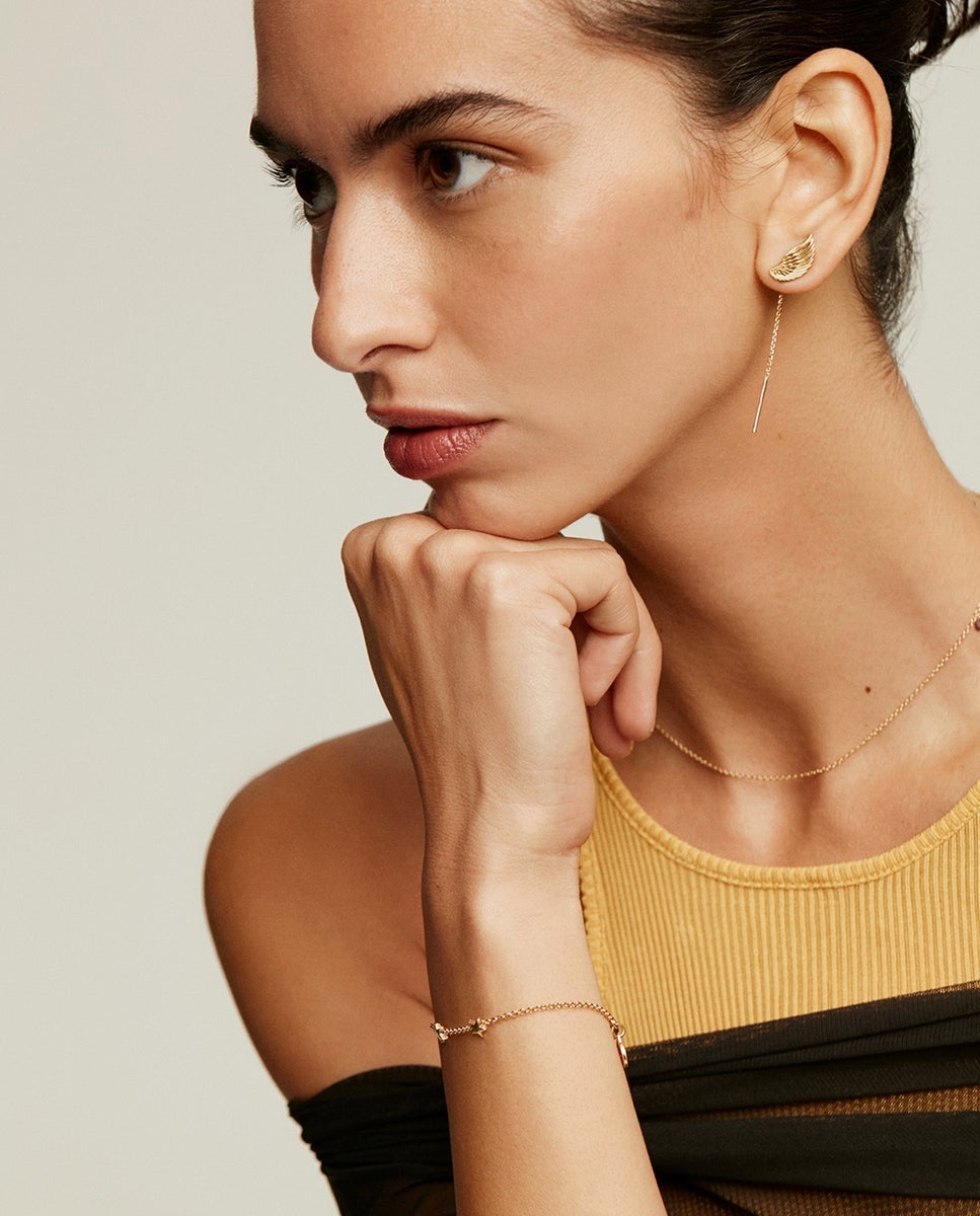 Charm artesanal de plata 925 bañada en oro amarillo de 18k con inicial j - Aristocrazy - Dorado Dorado-6