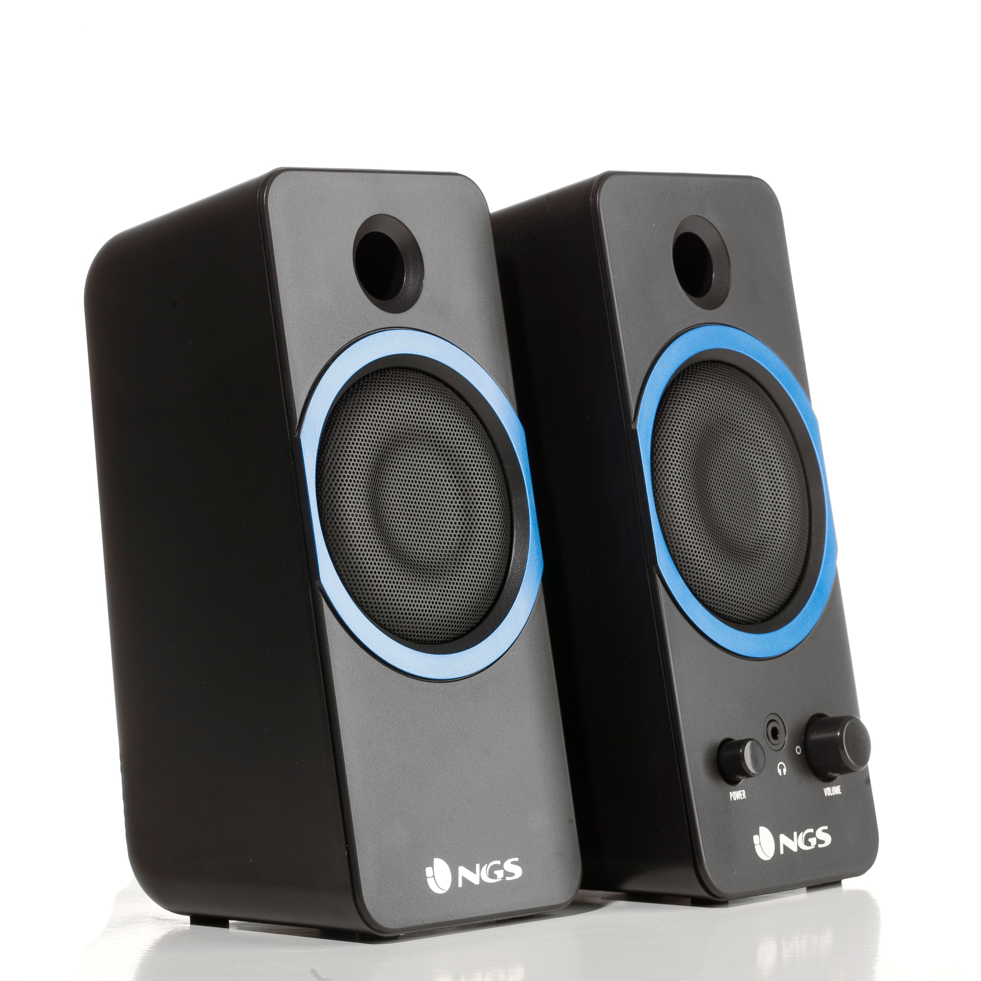 Altavoces Stereo Gaming NGS GSX-200 con Entrada Jack 3.5mm y Salida independiente Jack 3.5mm NGS - Negro Negro-2