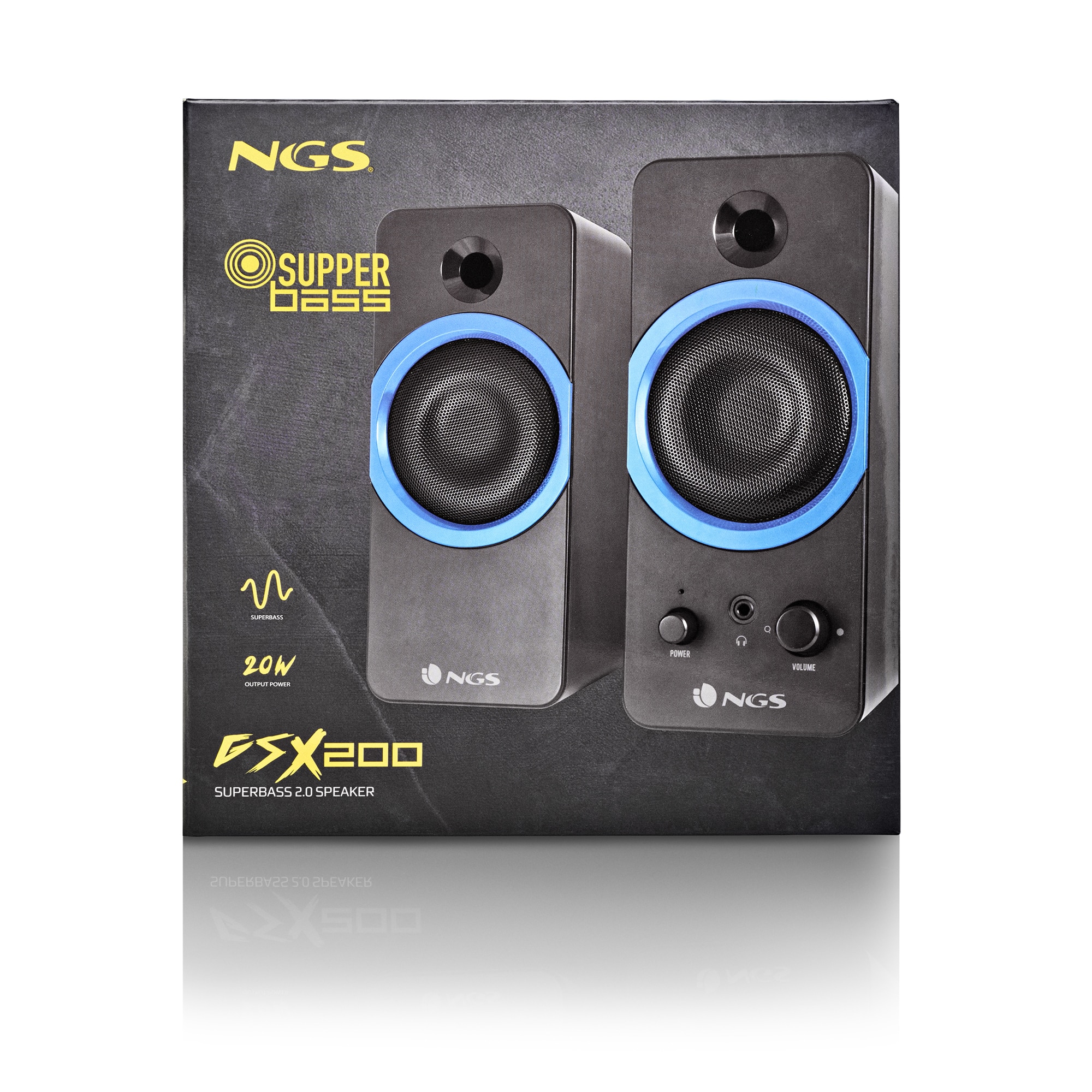 Altavoces Stereo Gaming NGS GSX-200 con Entrada Jack 3.5mm y Salida independiente Jack 3.5mm NGS - Negro Negro-6