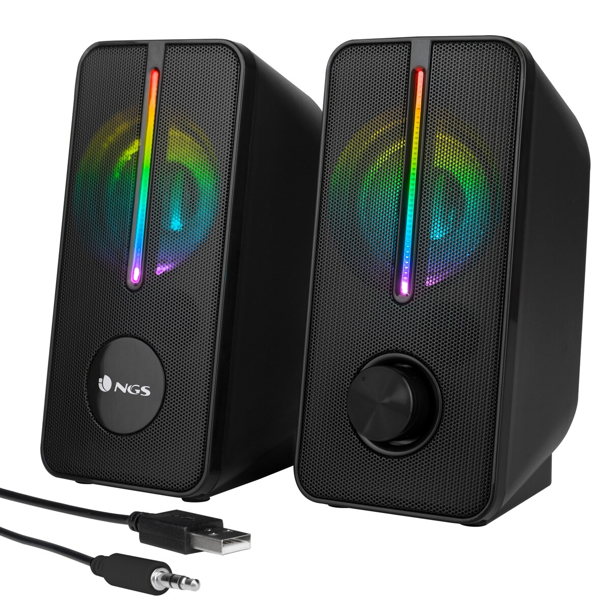 Altavoces Stereo NGS GSX-150 Gaming con iluminación Led RGB y Entrada Jack 3.5mm NGS Negro-4