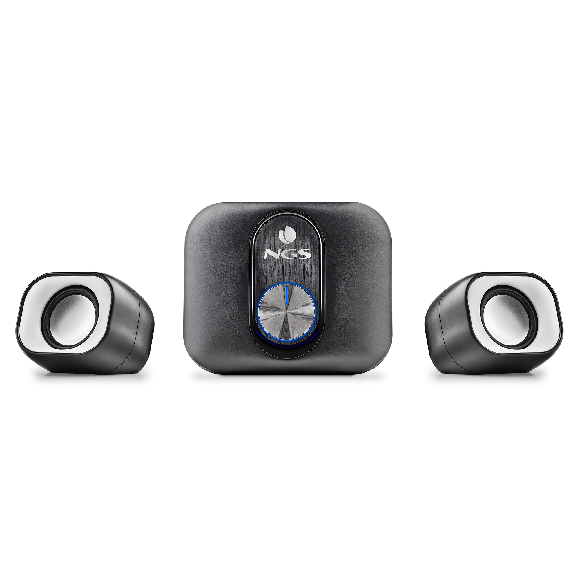 NGS - Mini Altavoces Estéreo Multimedia NGS Comet 2.1 de PC con Subwoofer, con Alimentación USB y Entrada Auxiliar de 3,5mm NGS.