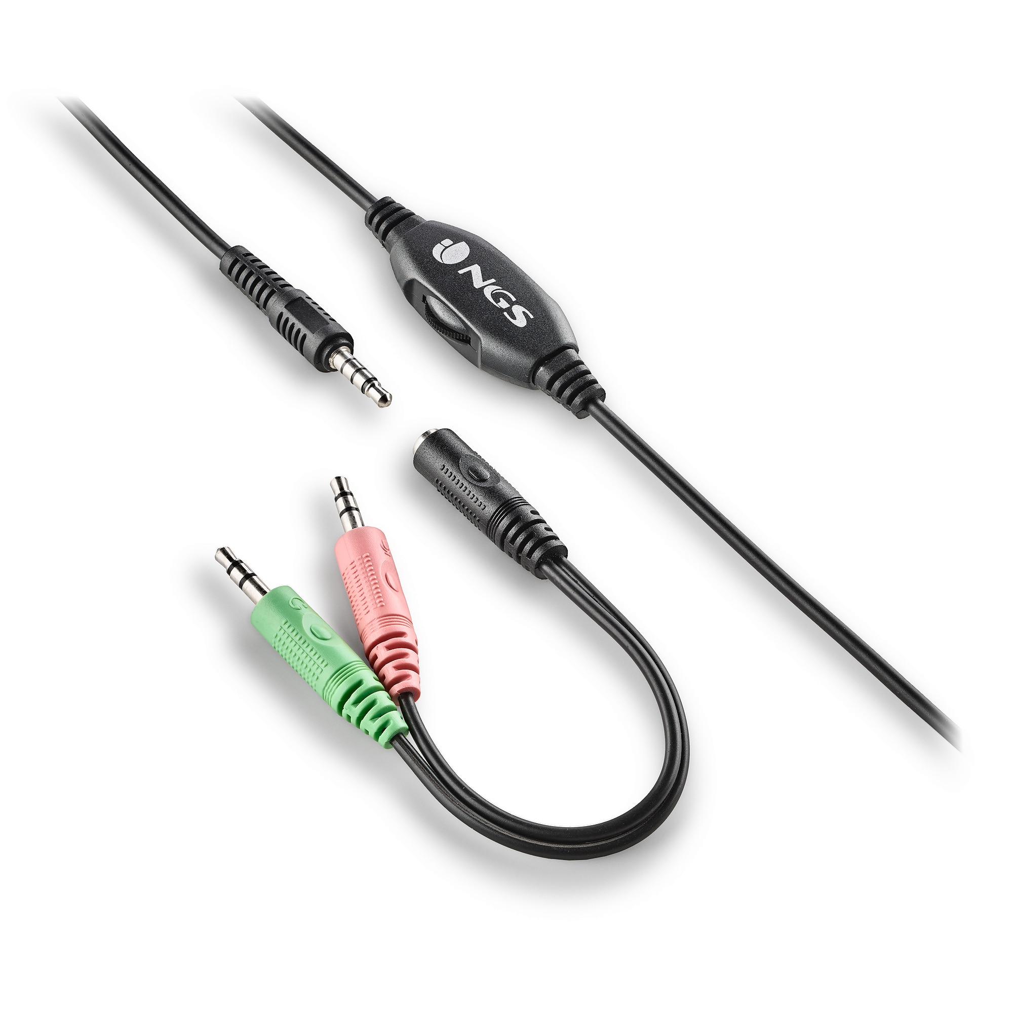 Auricular Stereo NGS MSX 11 Pro con Micrófono Ajustable y Conexión Jack 3.5mm + Adaptador Doble Jack - Negro Negro-6