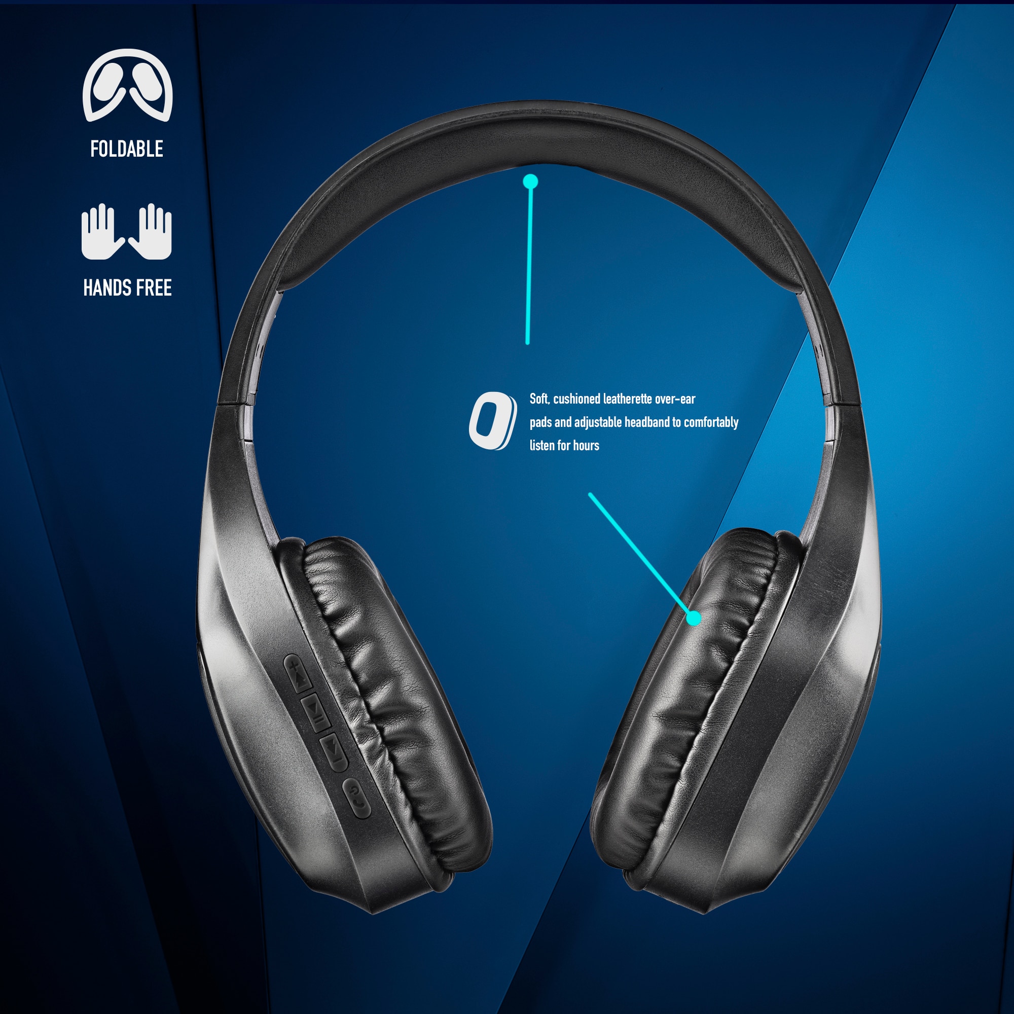 Auriculares Inalámbricos de diadema NGS Artica Wrath Compatibles con Bluetooth y Jack 3.5mm - Negro Negro-4