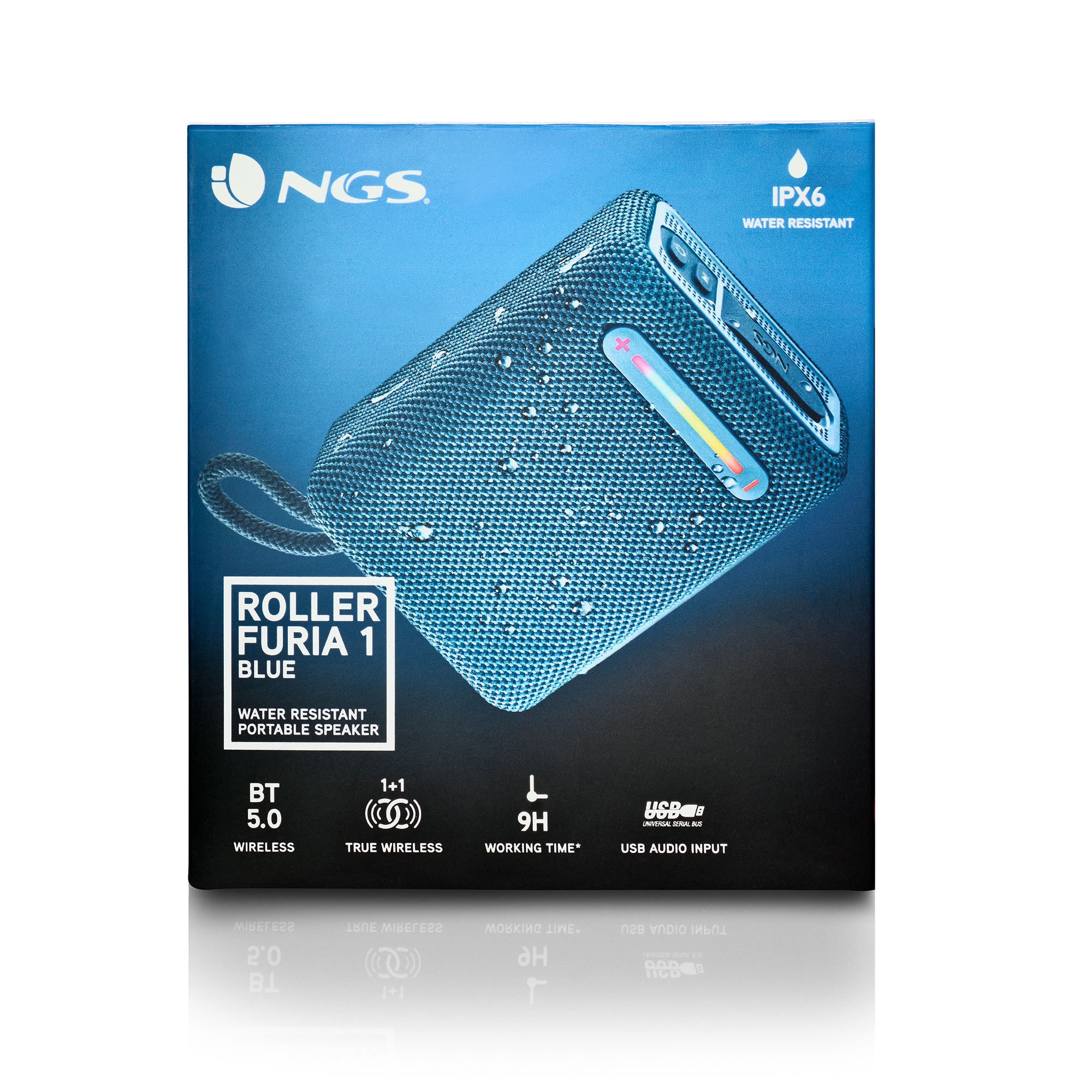 Altavoz inalámbrico NGS Roller Furia 1 - Azul Azul-6