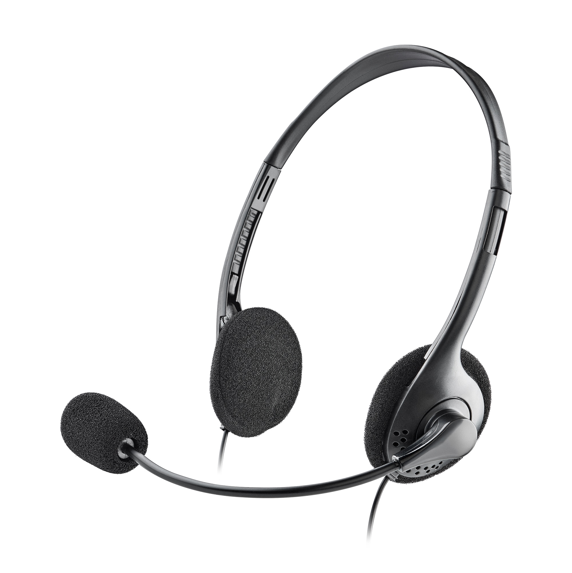 Auriculares de diadema NGS MS 103 MAX para ordenador con microfono y control de volumen Jack 3,5 mm + adaptador a doble jack 3,5mm - Negro Negro-5